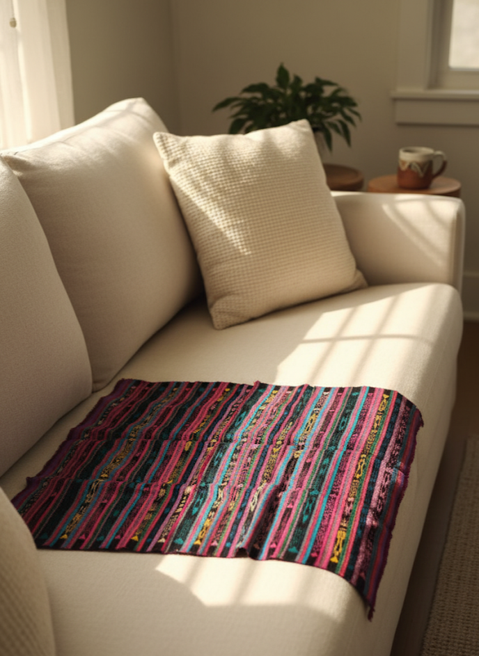 Handwoven Guatemalan Textile – Vibrant Artisan Fabric