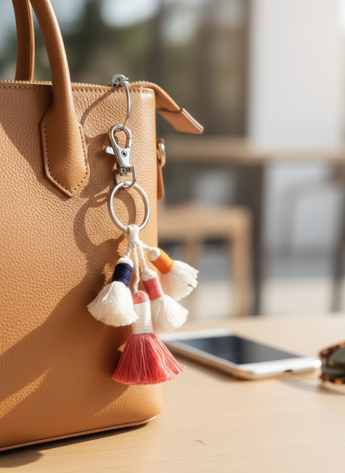 Handmade Tassel Keychain – Crafted with Tradition in Guatemala