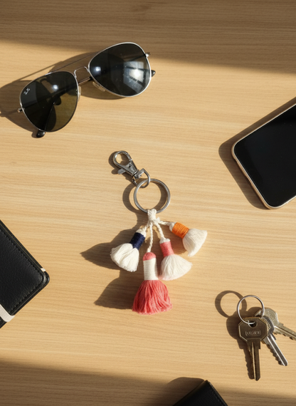 Handmade Tassel Keychain – Crafted with Tradition in Guatemala
