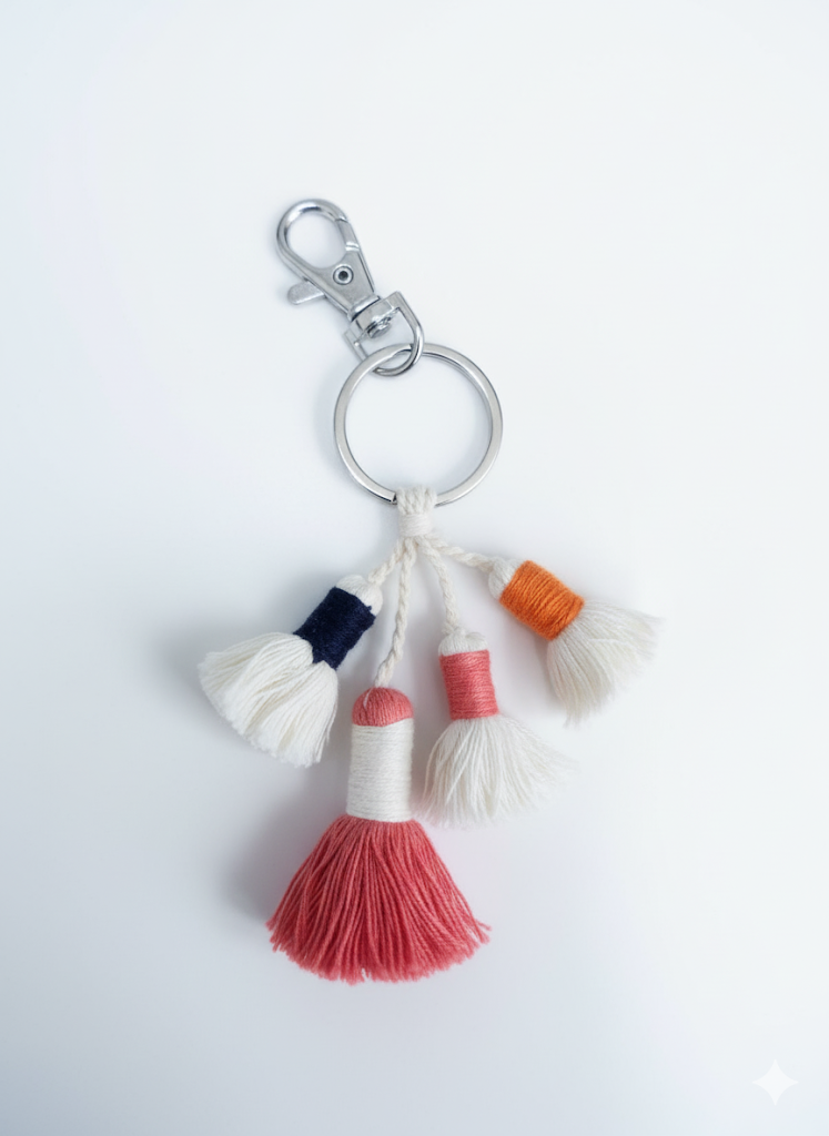 Handmade Tassel Keychain – Crafted with Tradition in Guatemala